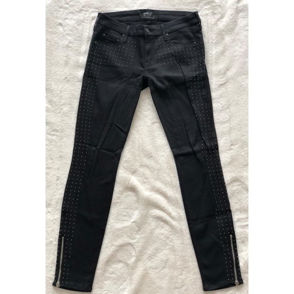 MOTHER The Ankle Zip Looker “Big Black Stud” Jeans - Size 27 - Picture 6 of 14